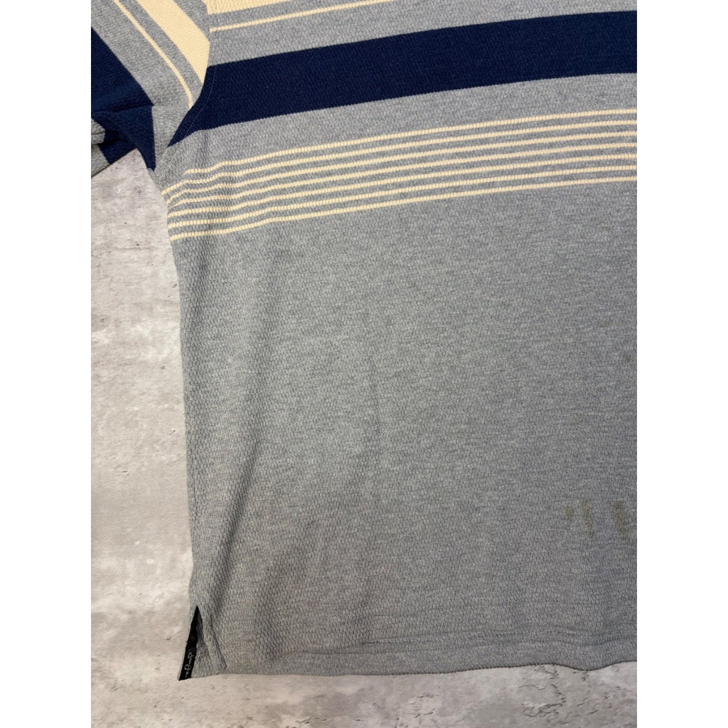 Vintage Y2K Sean John Embroidered Logo Striped Pullover Knit Sweater Size 2XL