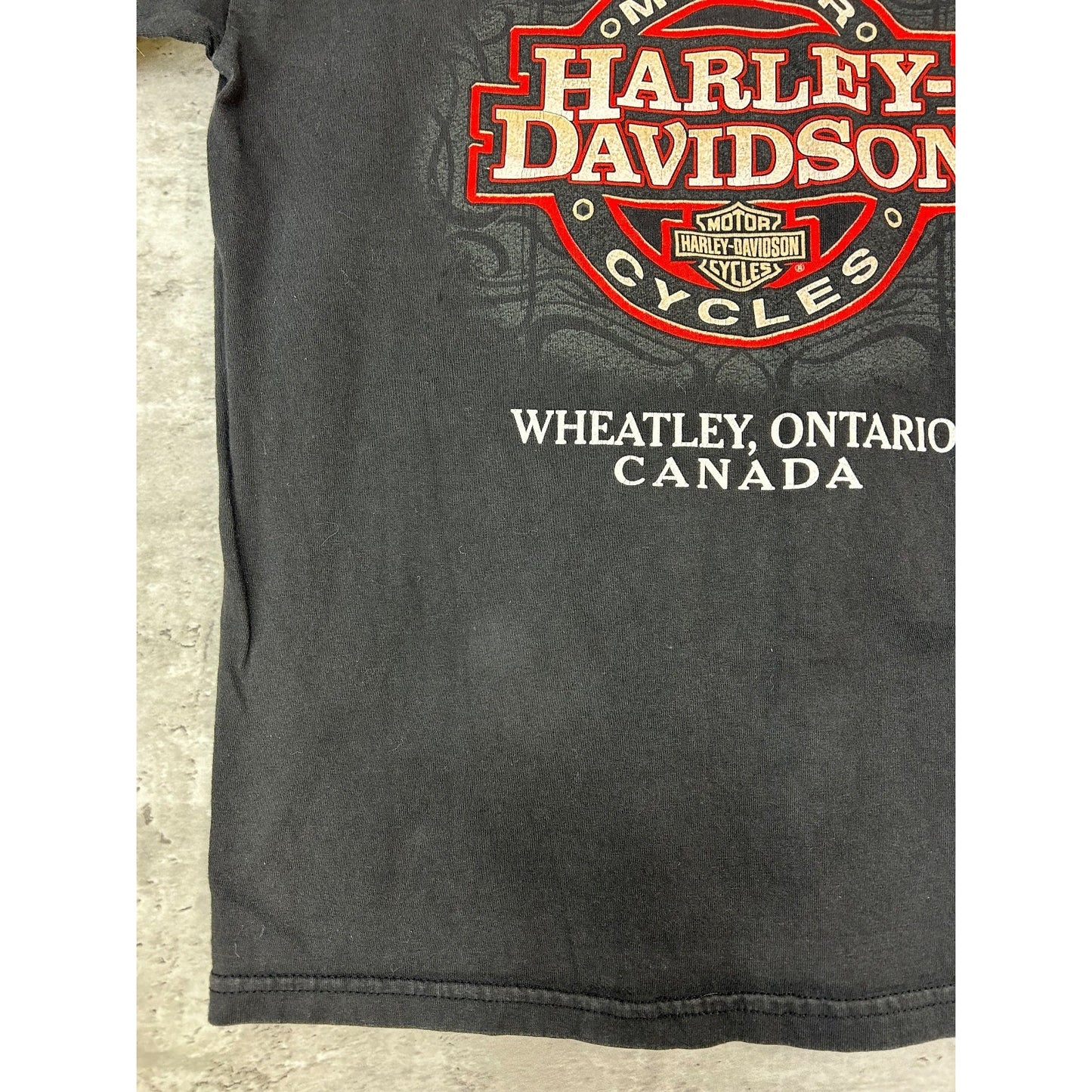 Vintage Harley Davidson Classic Logo Sleeve Print Long Sleeve T-Shirt Size Large