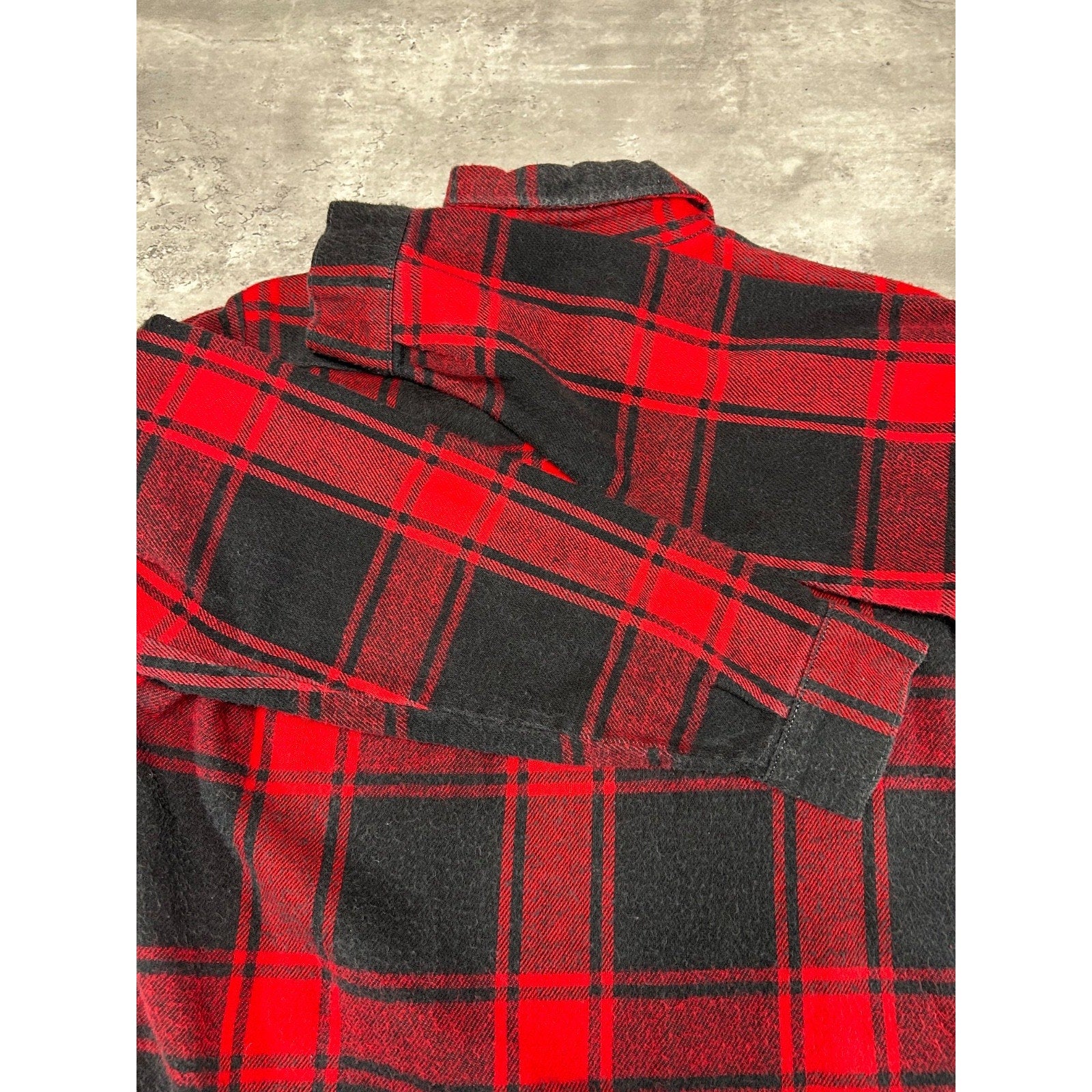 Vintage 90s Redhead Plaid Long Sleeve Double Pocket Button Up Shirt Size Large