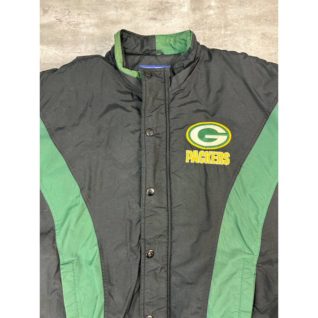 Vintage 90s Green Bay Packers NFL Insulated Full Zip Starter Jacket Size 2XL