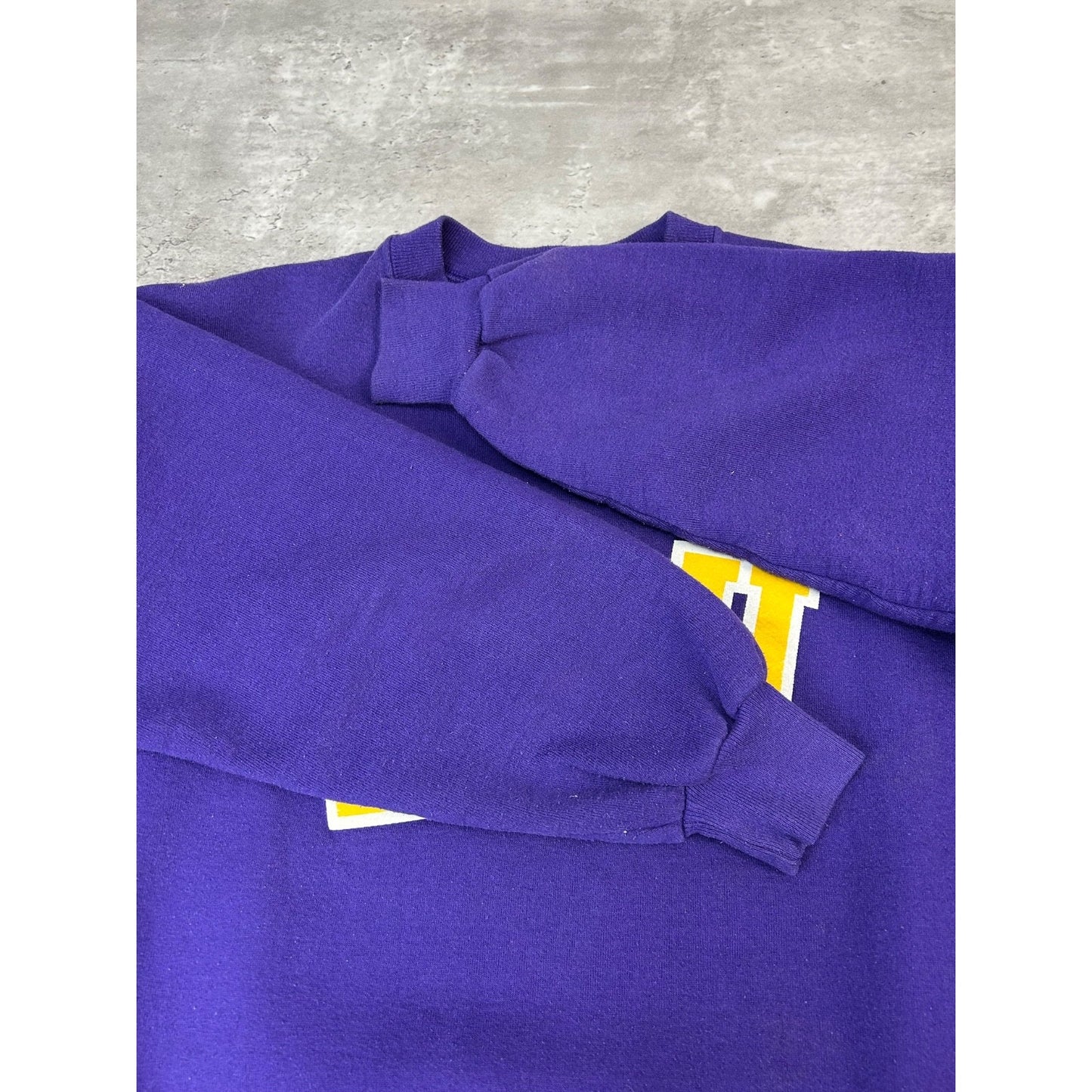 Vintage 90s LSU Tigers NCAA Embroidered Spellout Crewneck Sweatshirt Size XL