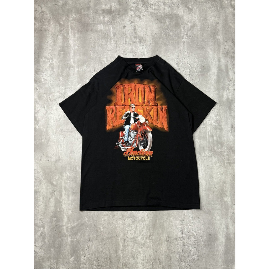 Vintage 1994 Indian Motorcycles Iron Redskin Motorcycle Graphic T-Shirt Sz XL