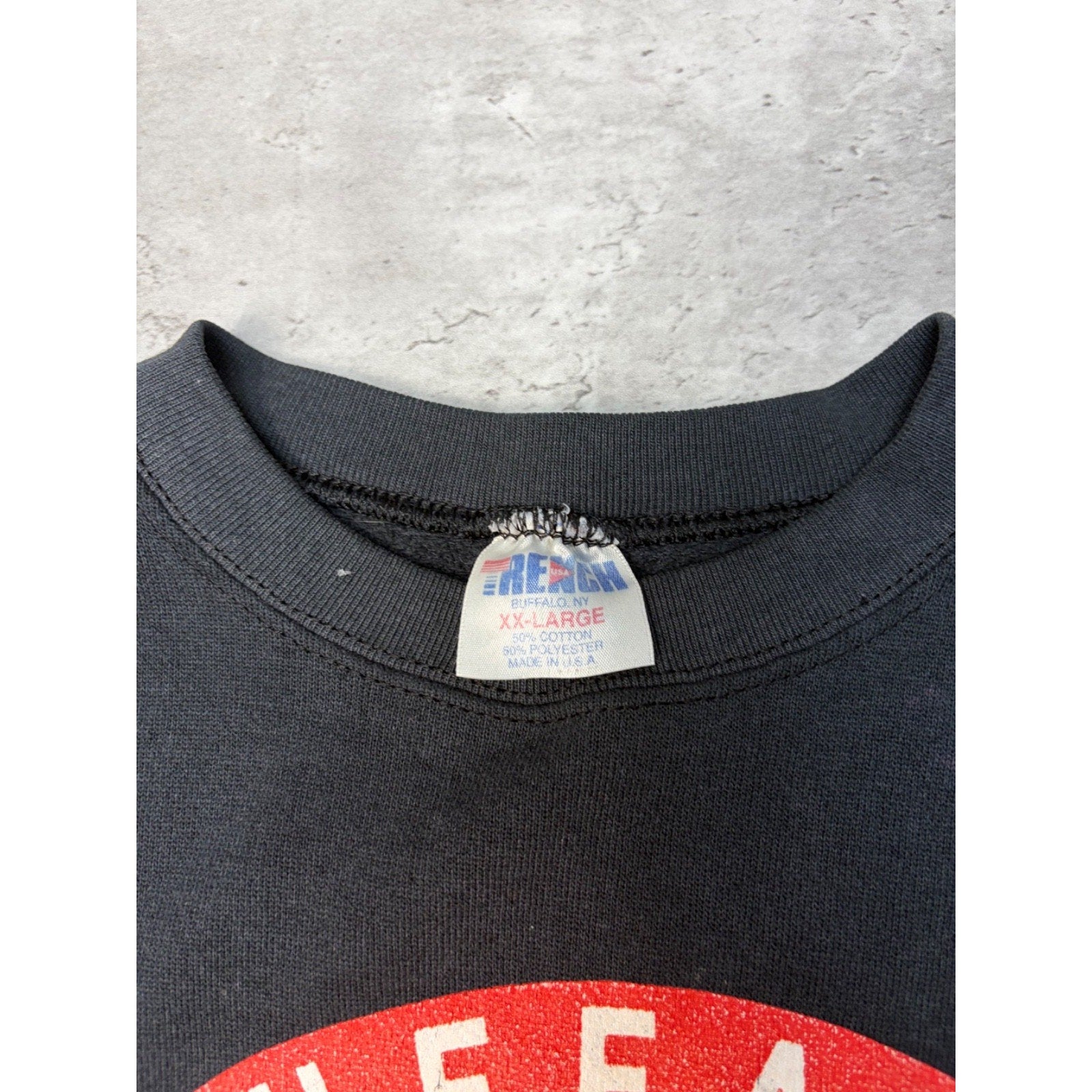 Vintage 90s Buffalo Bills NFL Football Helmet Graphic Sweatshirt Size 2XL