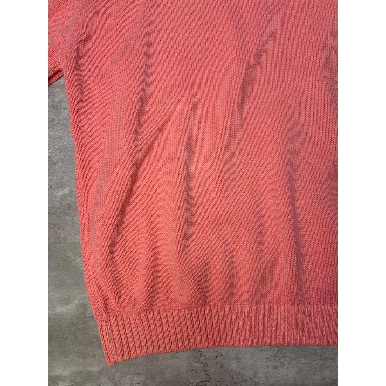 Vintage 90s Lands End Blank Pullover Pink Knit Sweater Size XLT