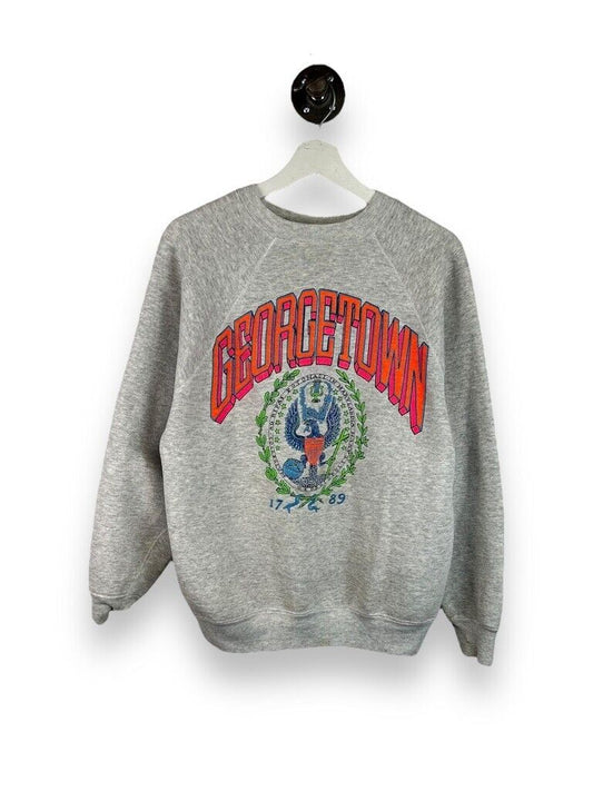 Vintage 80s/90s Georgetown Hoyas Collegiate Crest Graphic Sweatshirt Size Large