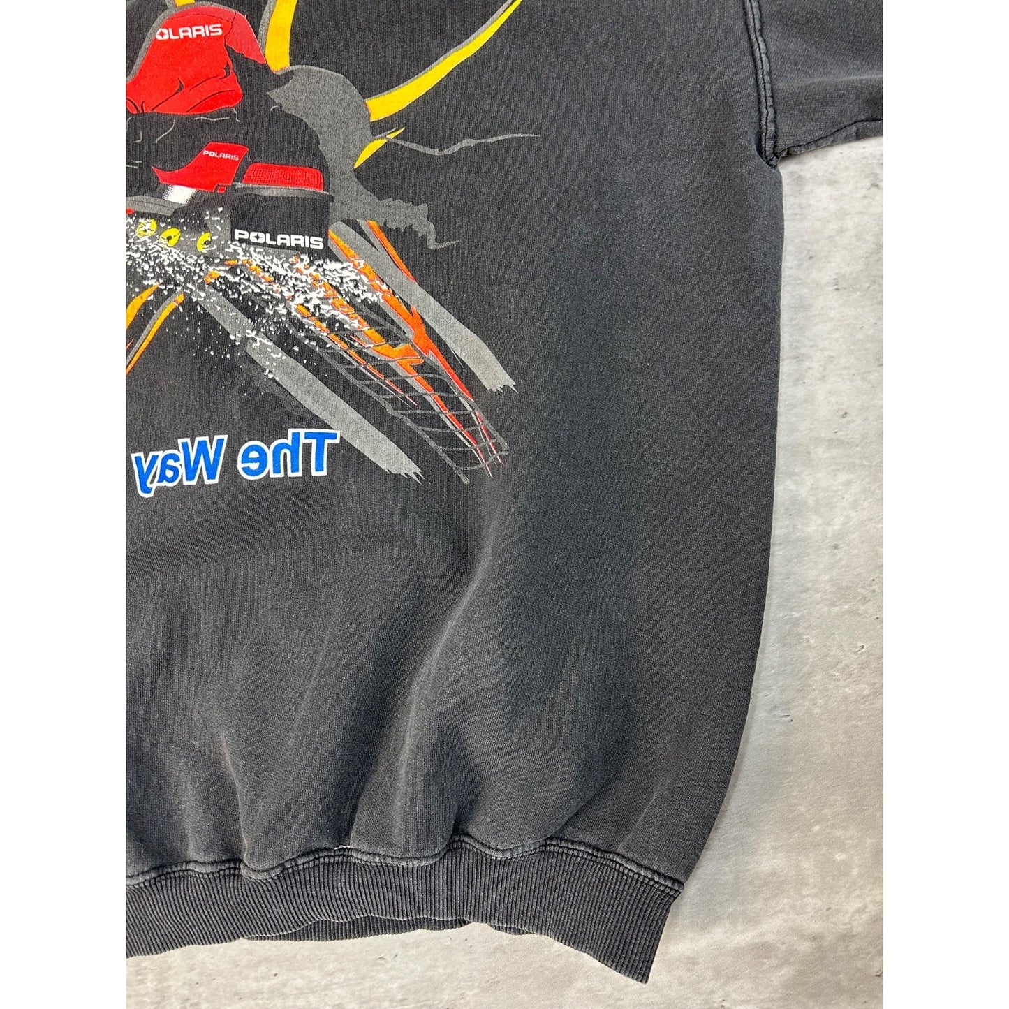 Vintage 90s Polaris Snowmobile The Way Out Big Graphic Sweatshirt Size Large