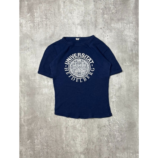 Vintage 80s/90s Universitat Heidelberg Collegiate Crest T-Shirt Size Small
