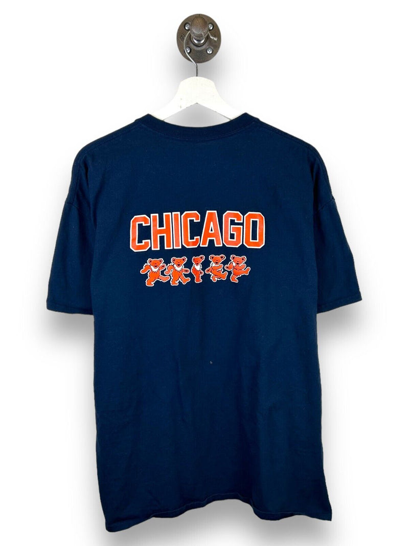VTG Chicago Bears Grateful Dead Stealie Head Steal Your Pass T-Shirt Sz Large