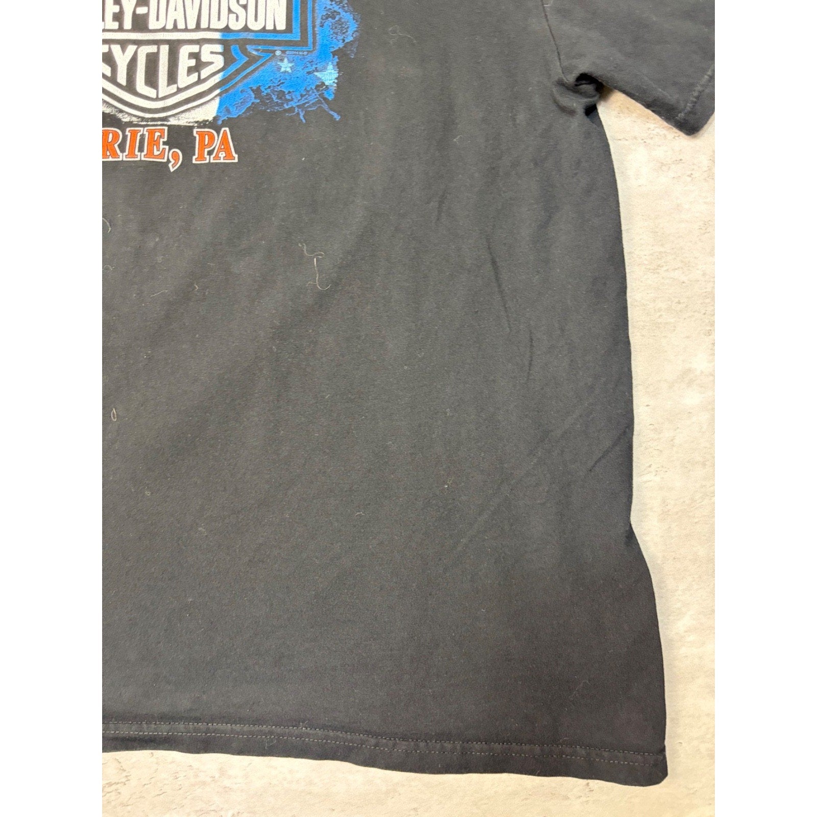 Vintage Harley Davidson Flaming Classic Logo Hog Graphic T-Shirt Size XL