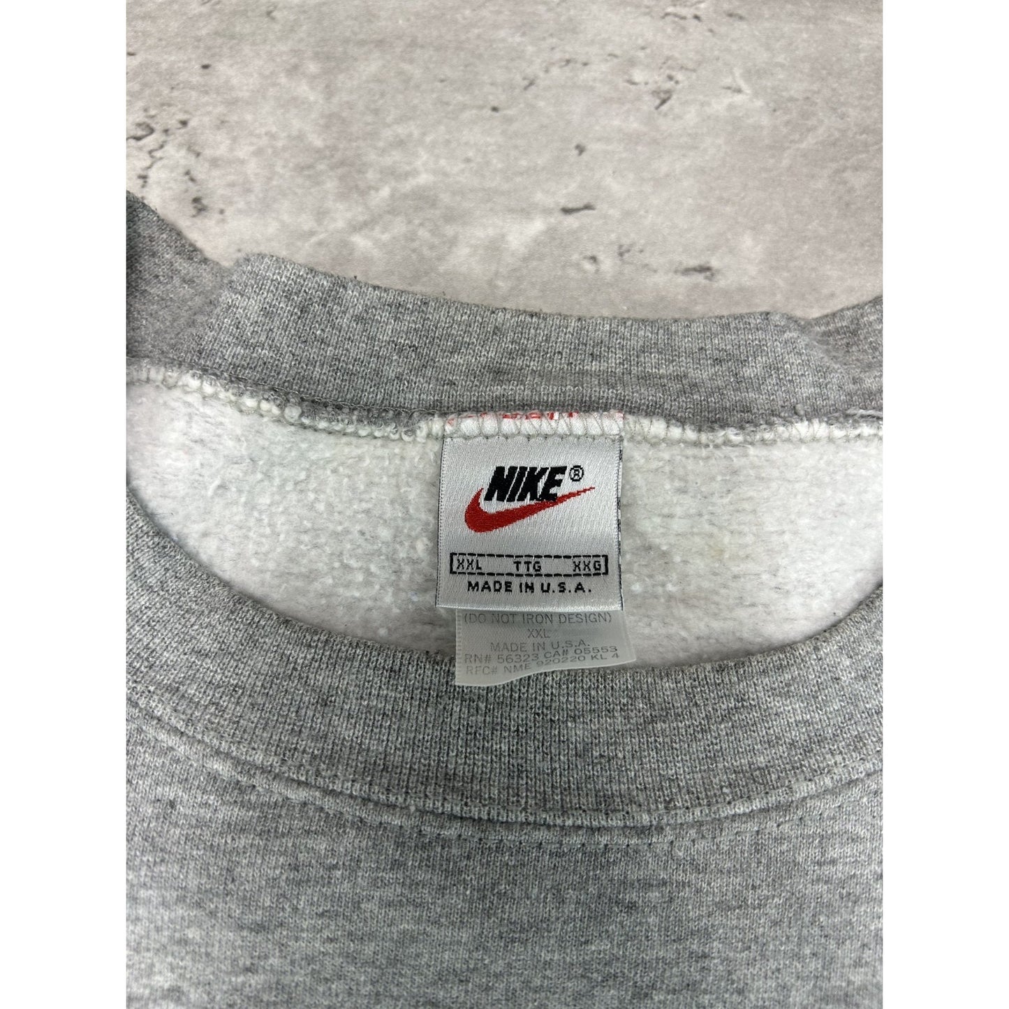 Vintage 90s Los Angeles Raiders NFL Nike Middle Swoosh Sweatshirt Size 2XL