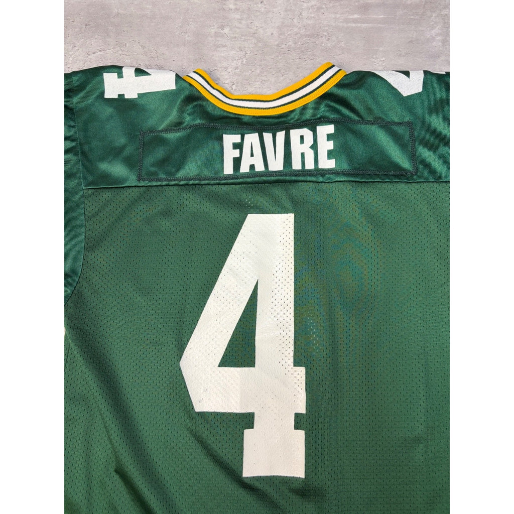 Vintage Brett Favre #4 Green Bay Packers NFL Football Jersey Size Large YOUTH