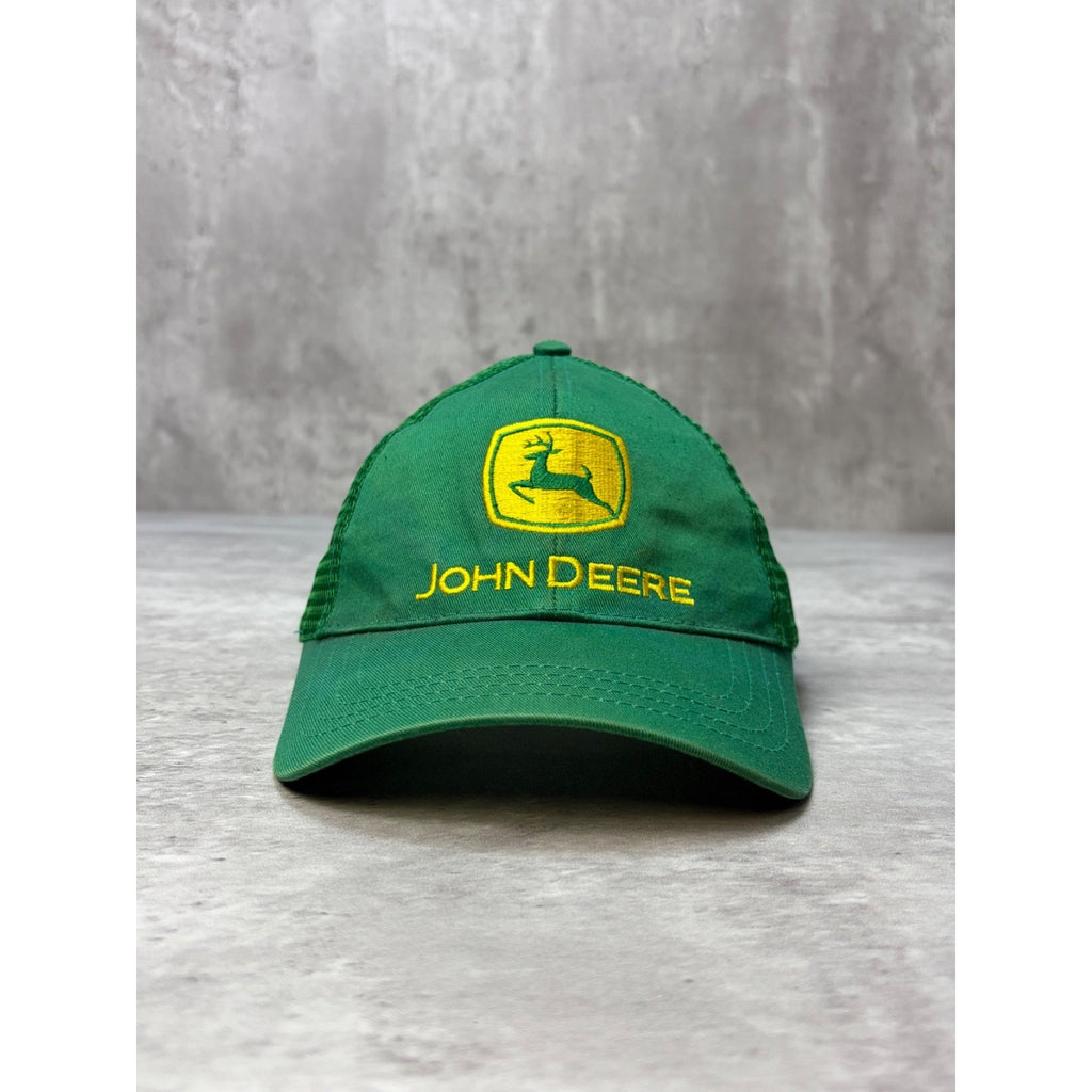 Vintage John Deere Embroidered Spellout Logo Snapback Hat OSFA