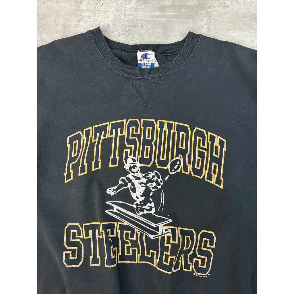 Vintage 1994 Pittsburgh Steelers NFL Graphic Spellout Logo Sweatshirt Size XL