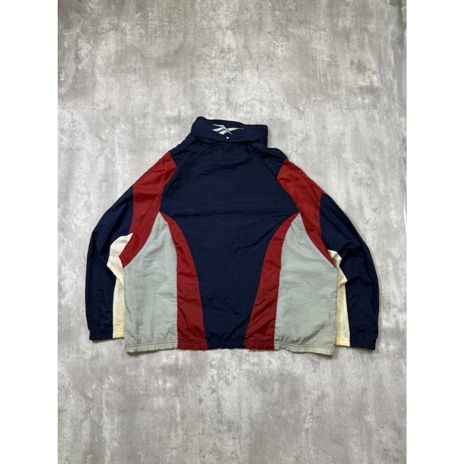 Vintage 90s Reebok Embroidered Logo Nylon Windbreaker Jacket Size Large
