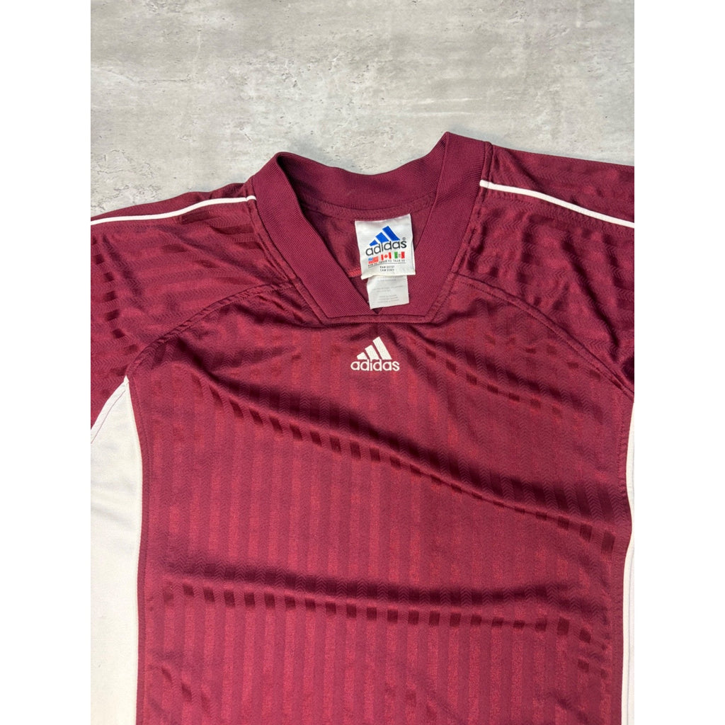 Vintage 90s Adidas Embroidered Logo #16 Two Tone Soccer Jersey Size XL