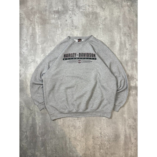 Vintage 90s Harley Davidson Motorcycles Graphic Spellout Sweatshirt Size 2XL