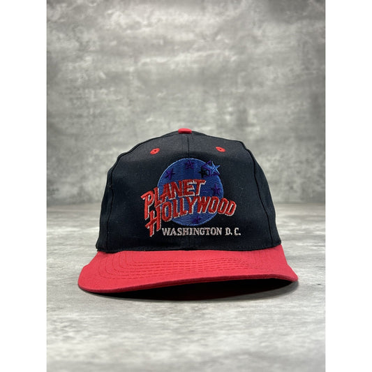 Vintage 90s Planet Hollywood Embroidered Logo Destination Snapback Hat OSFA
