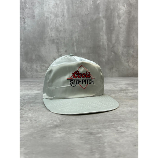 Vintage 90s Coors Slo Pitch Embroidered Spellout Beer Promo Snapback Hat OSFA