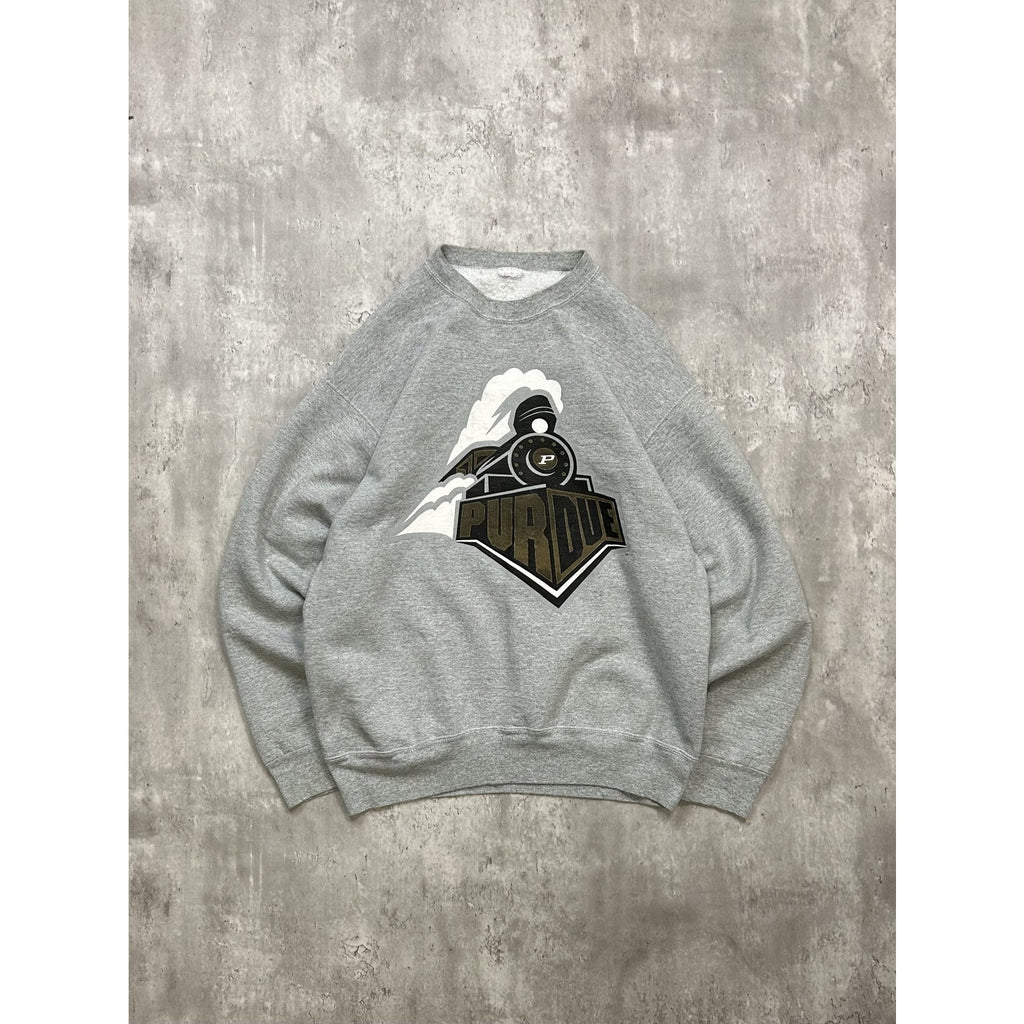 Vintage 90s Purdue Boilermakers NCAA Collegiate Graphic Sweatshirt Size Large