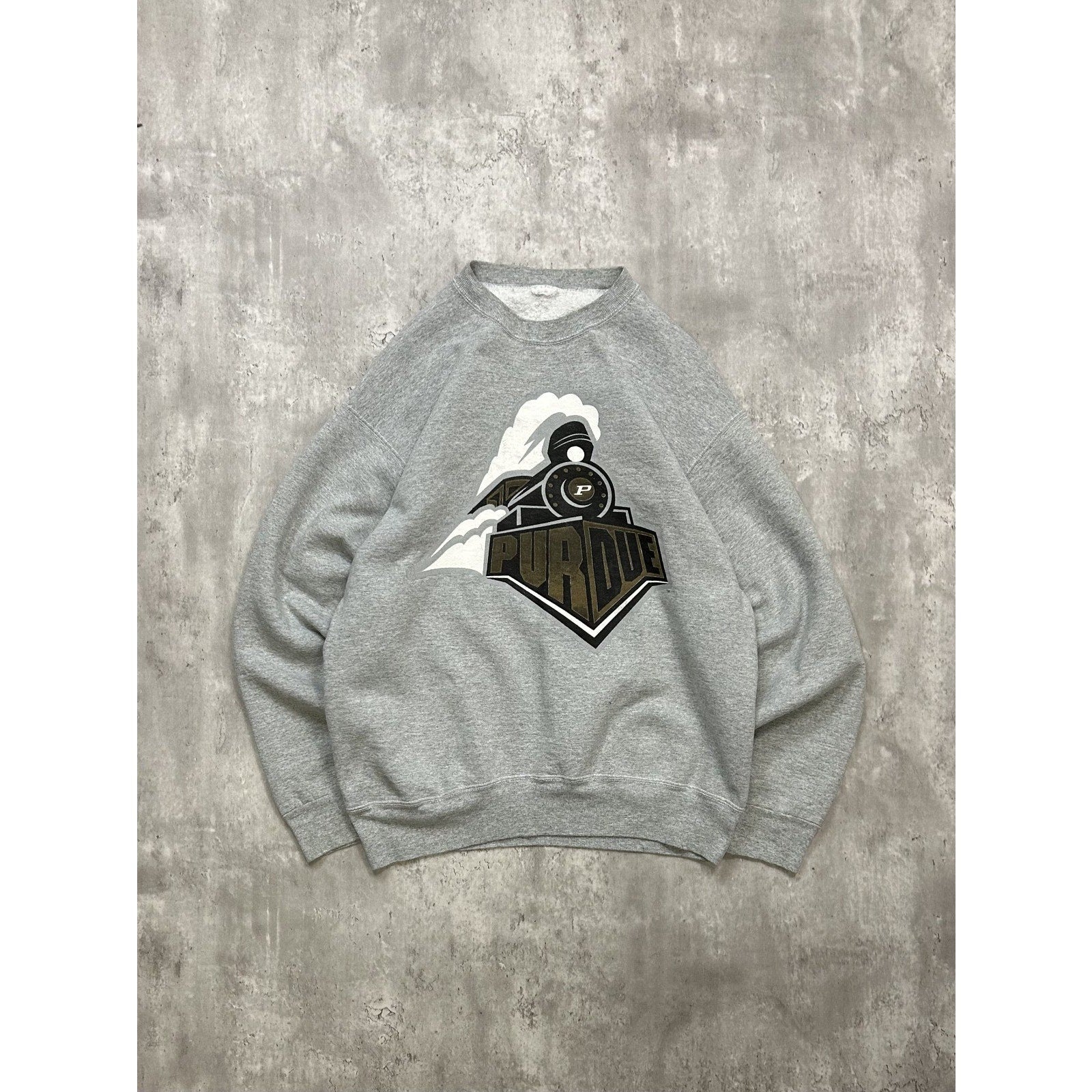Vintage 90s Purdue Boilermakers NCAA Collegiate Graphic Sweatshirt Size Large