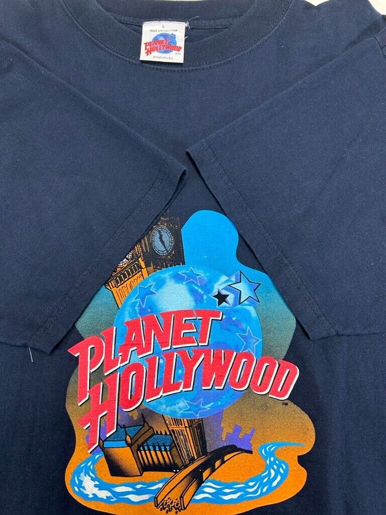 Vintage Planet Hollywood London Destination Graphic T-Shirt Size Large