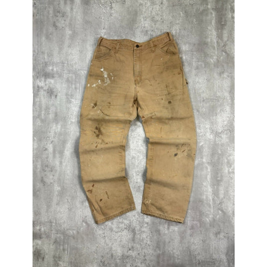 Vintage Dickies Canvas Workwear Carpenter Pants Size 33 Beige