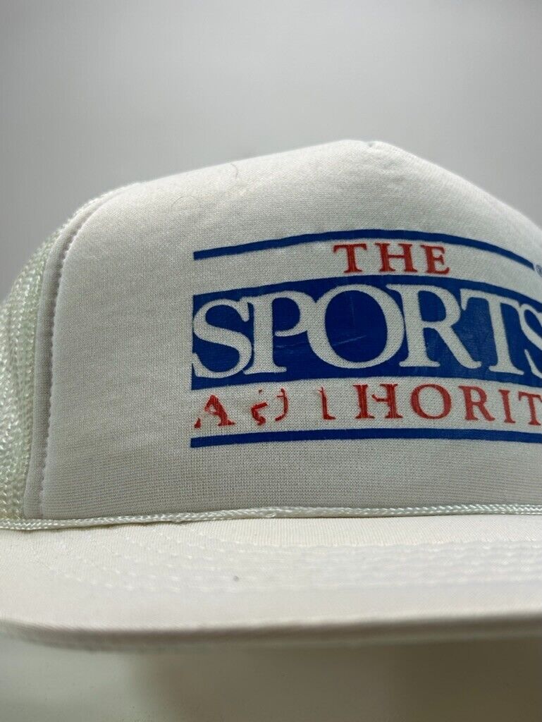 Vintage 80s/90s The Sports Authority Logo Graphic Trucker Snapback Hat OSFA