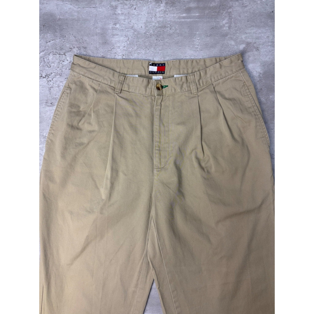 Vintage Tommy Hilfiger Khaki Trouser Style Pants Size 33