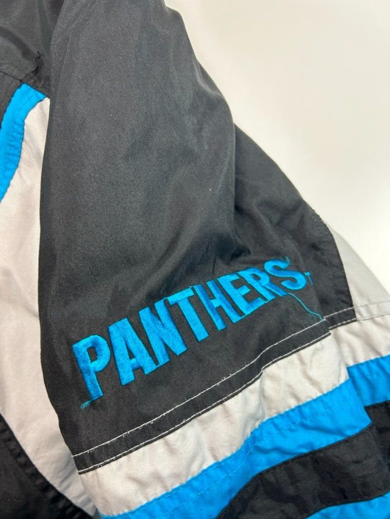 Vintage 90s Carolina Panthers NFL Embroidered Insulated Full Zip Jacket Sz Large