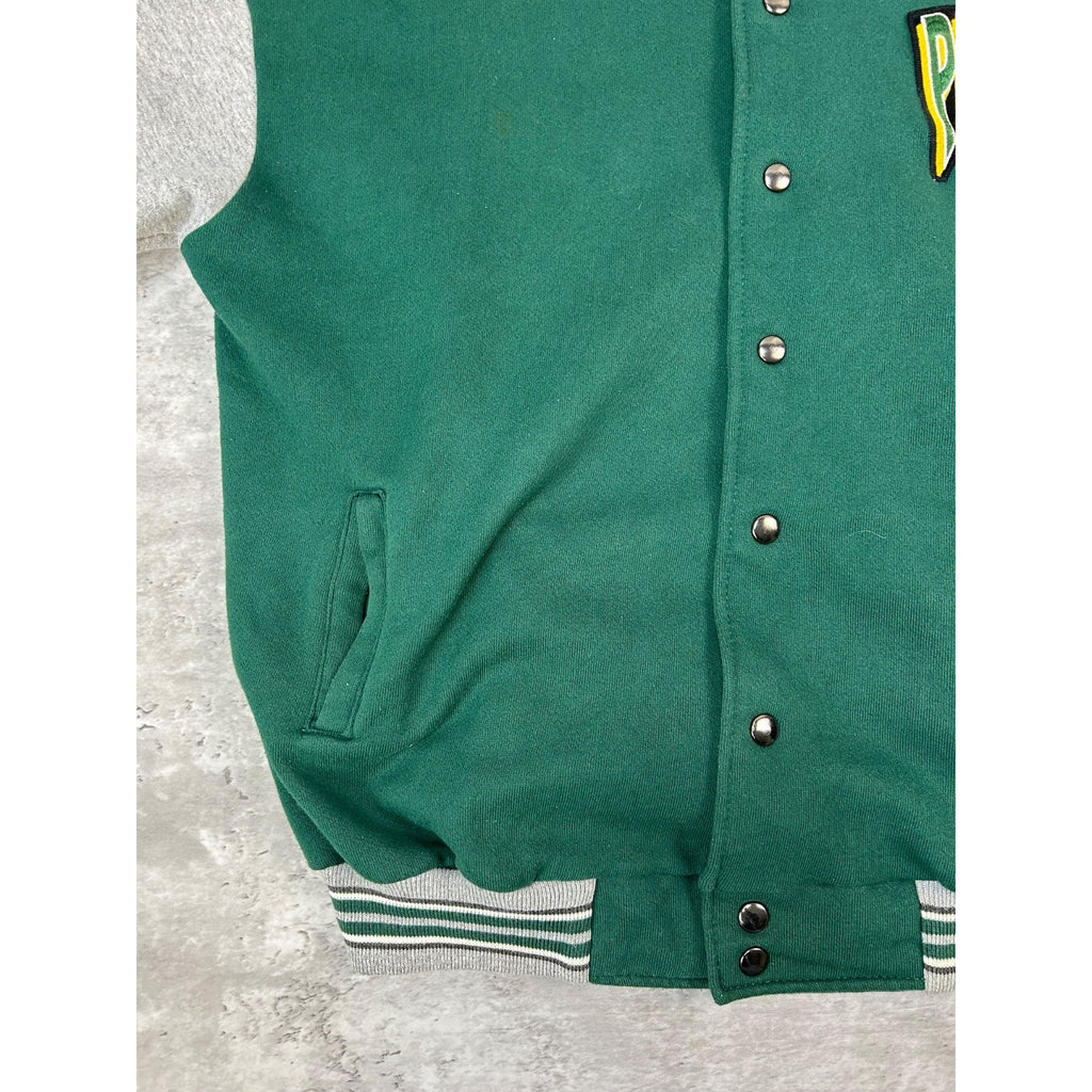 Vintage 90s Green Bay Packers NFL Embroidered Logo Bomber Jacket Size 2XL