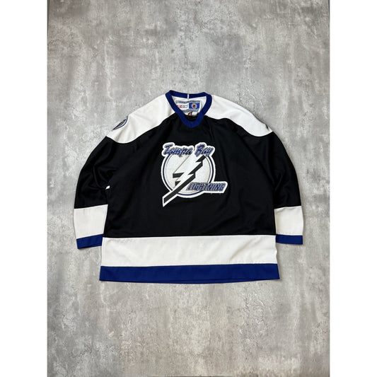 Vintage 90s Tampa Bay Lightning NHL CCM Stitched Hockey Jersey Size XL