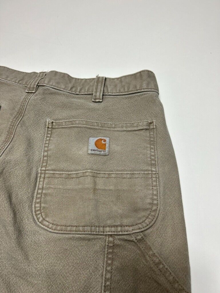 Carhartt Relaxed Fit Canvas Workwear Carpenter Pants Size 33W Tan