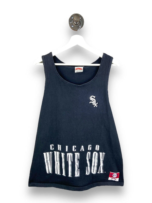 Vintage 90s Chicago White Sox MLB Spell Out Sleeveless T-Shirt Size Large