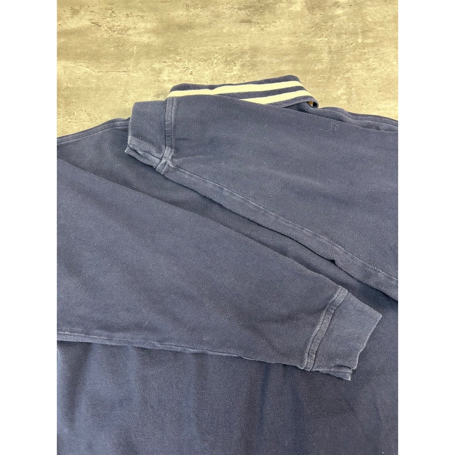 Vintage Tommy Hilfiger Embroidered Flag 1/4 Rugby Button Up Shirt Size XL