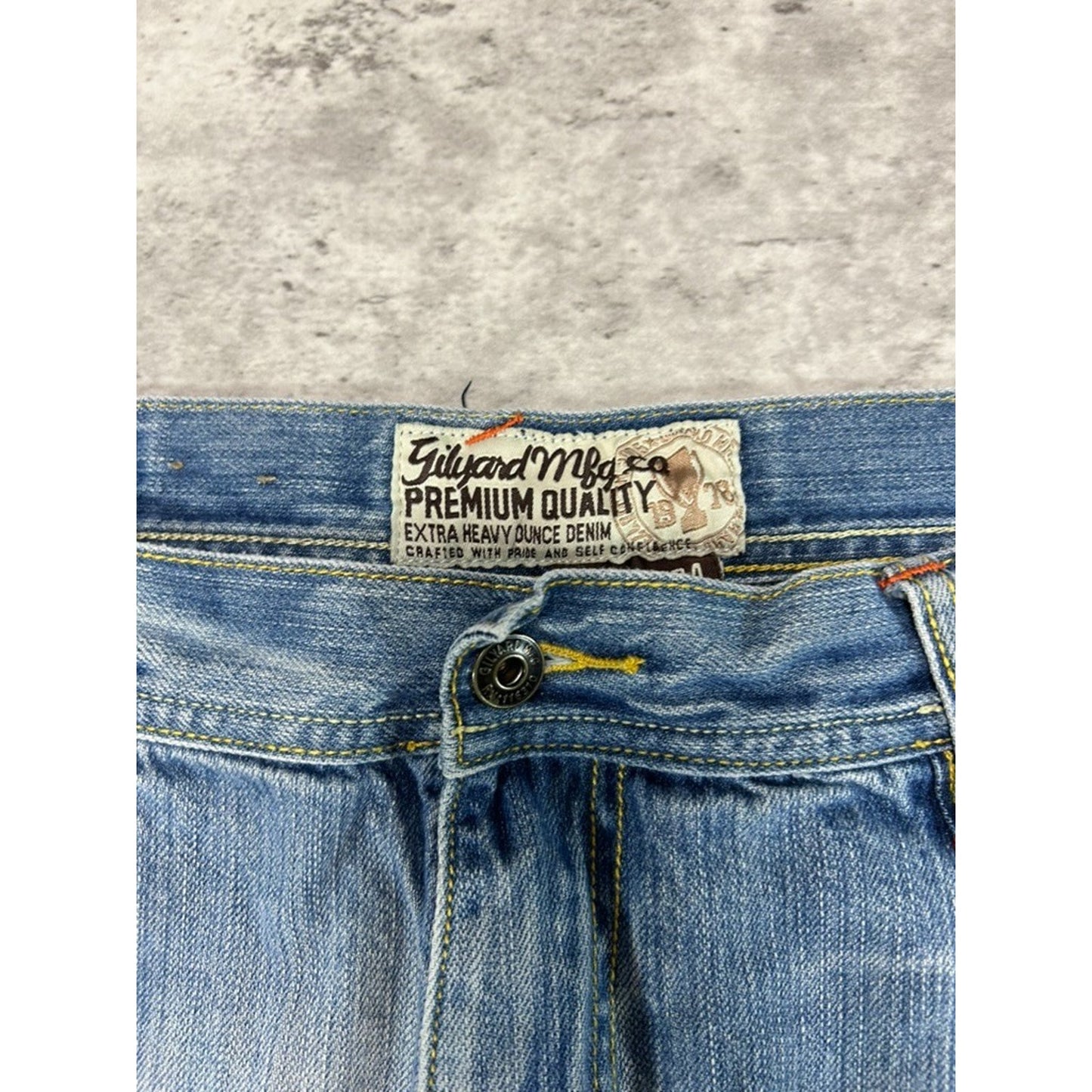 Vintage Y2K Gilyard Mfg Baggy Fit Light Wash Denim Pants Size 39 Blue