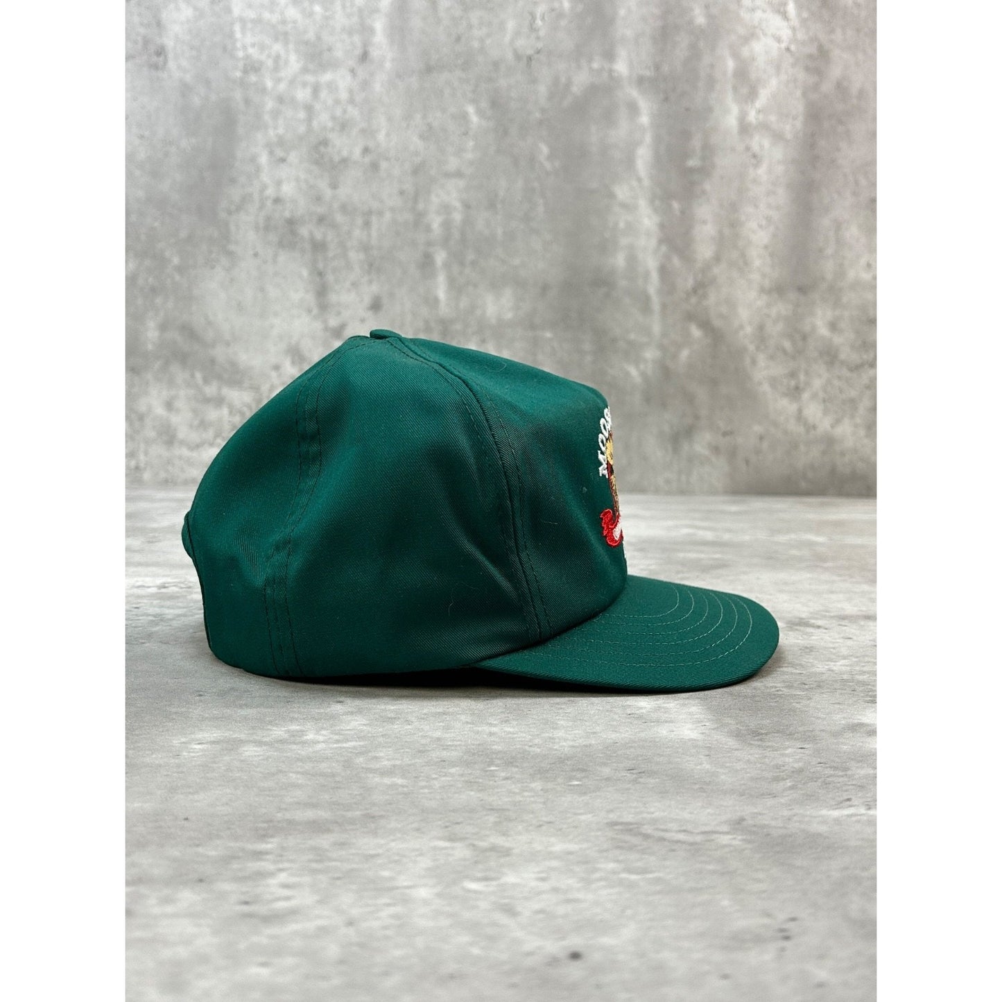 Vintage 90s Moosehead Embroidered Logo Beer Promo Snapback Hat OSFA Green