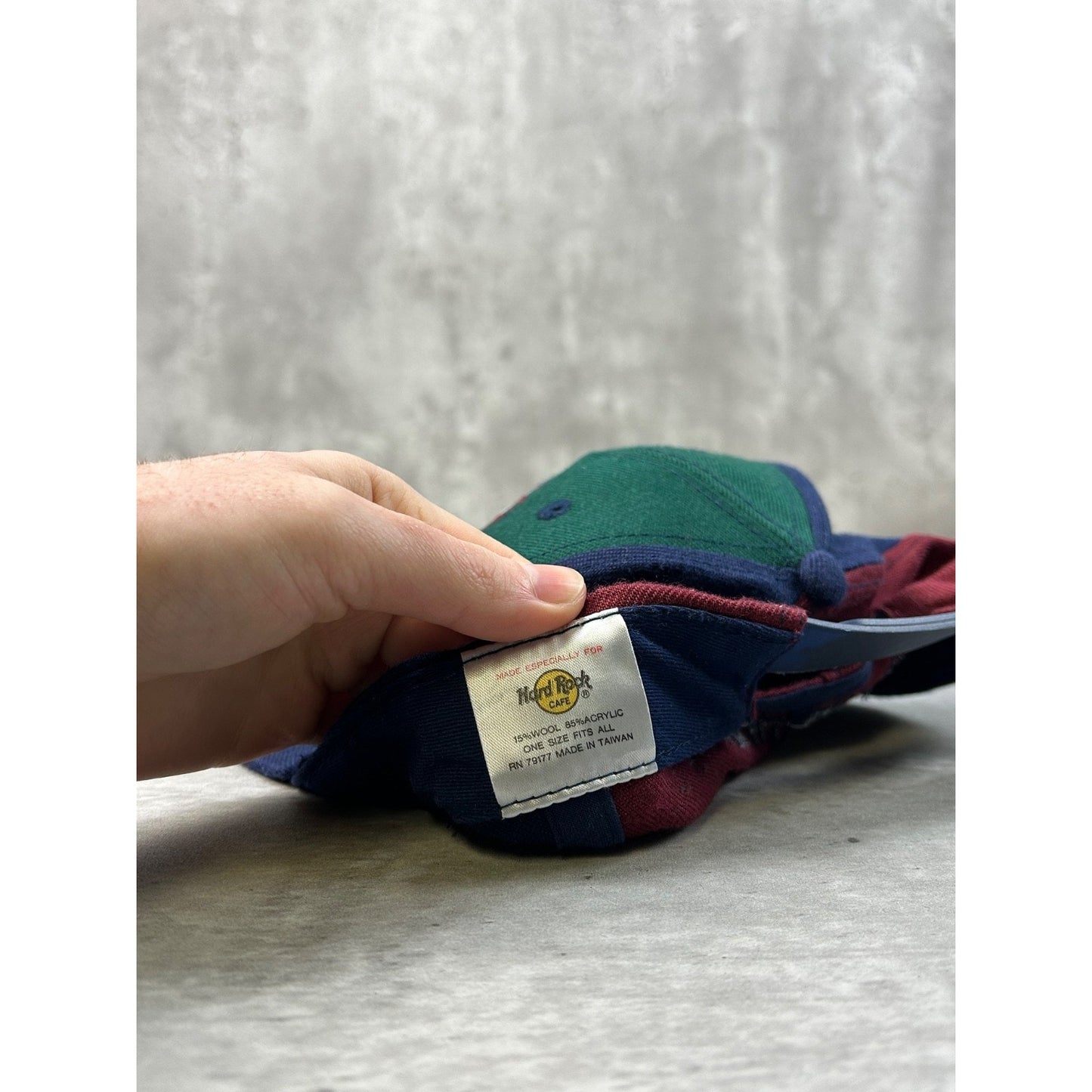 Vintage 90s Hard Rock Cafe Miami Embroidered Destination Snapback Hat OSFA