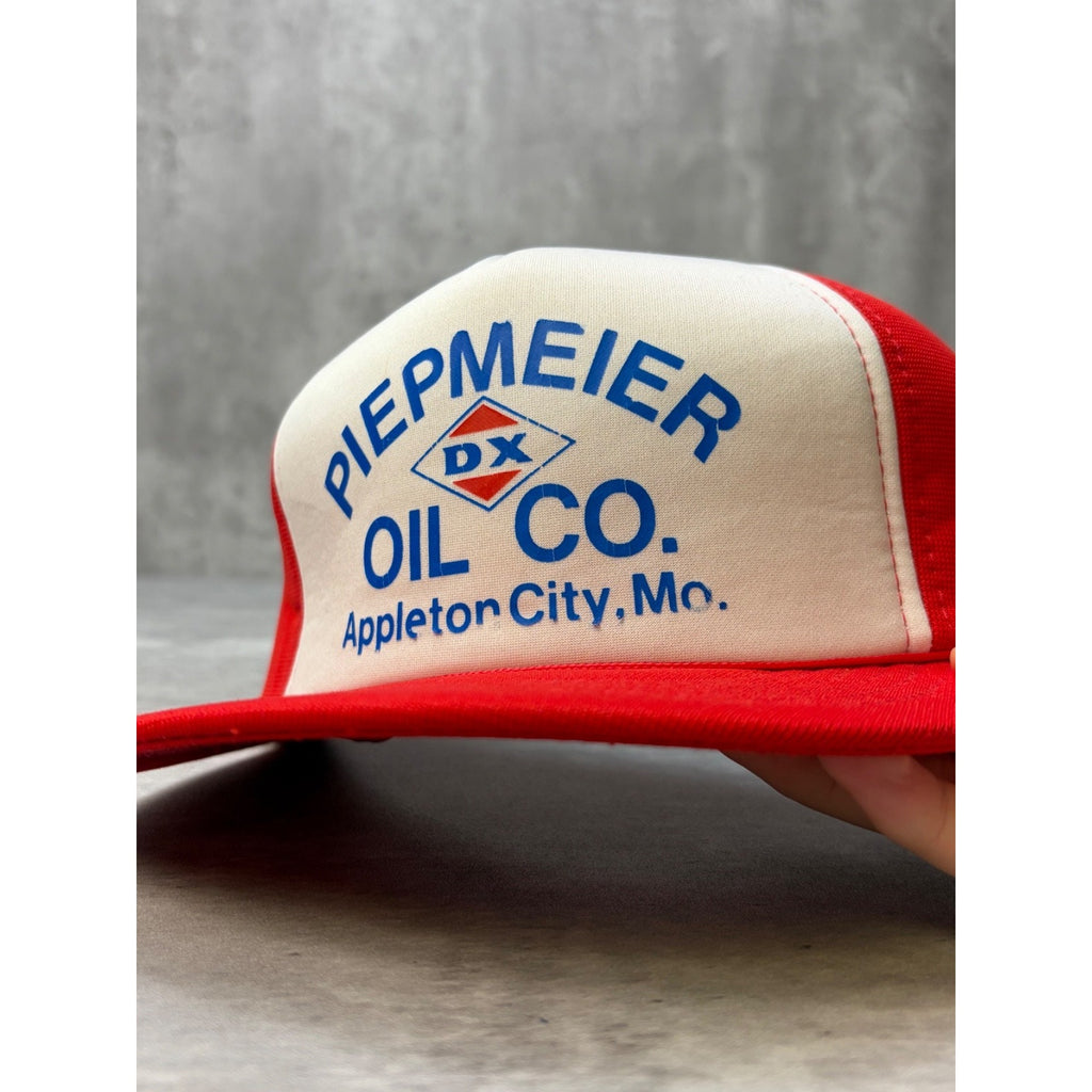 Vintage 80s/90s Piepmeier Oil Co. Spellout Graphic Snapback Hat OSFA
