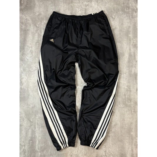 Vintage 2000s Adidas Embroidered Logo Nylon Track Pants Size 3XL Black