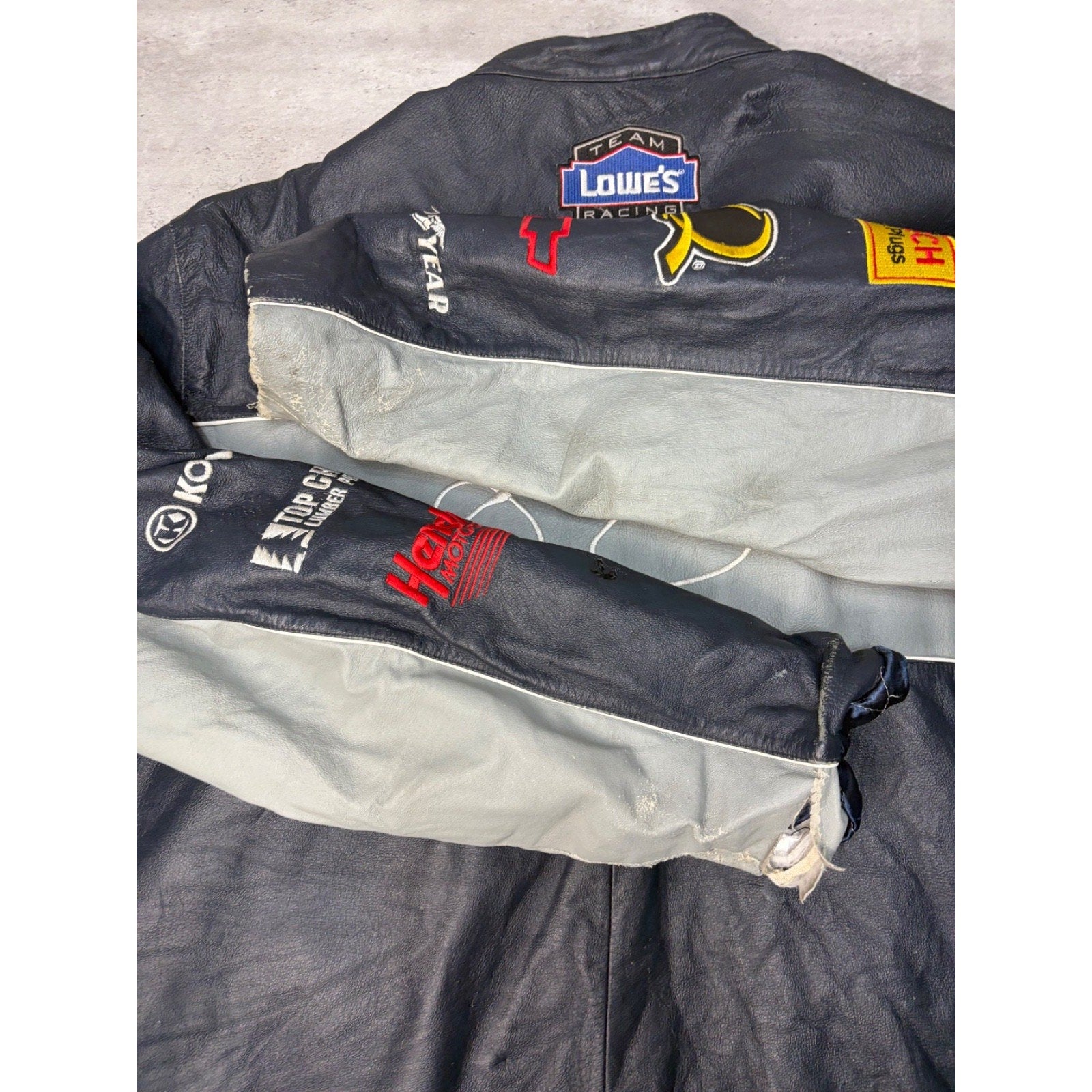 Vintage Jimmie Johnson #48 Nascar Embroidered Leather Race Jacket Size 2XL