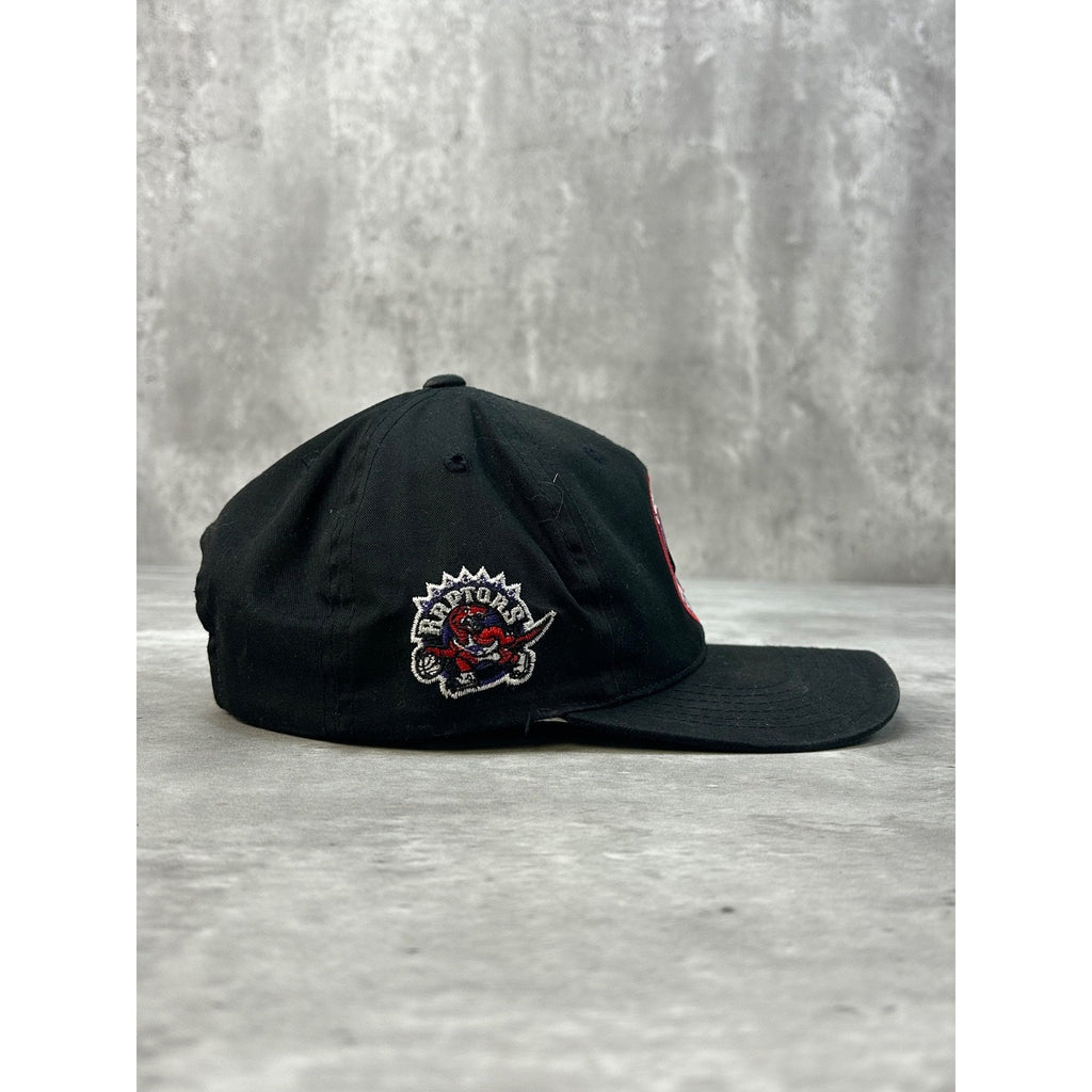 Vintage 90s Toronto Raptors NBA Spellout Reflective Logo Snapback Hat OSFA