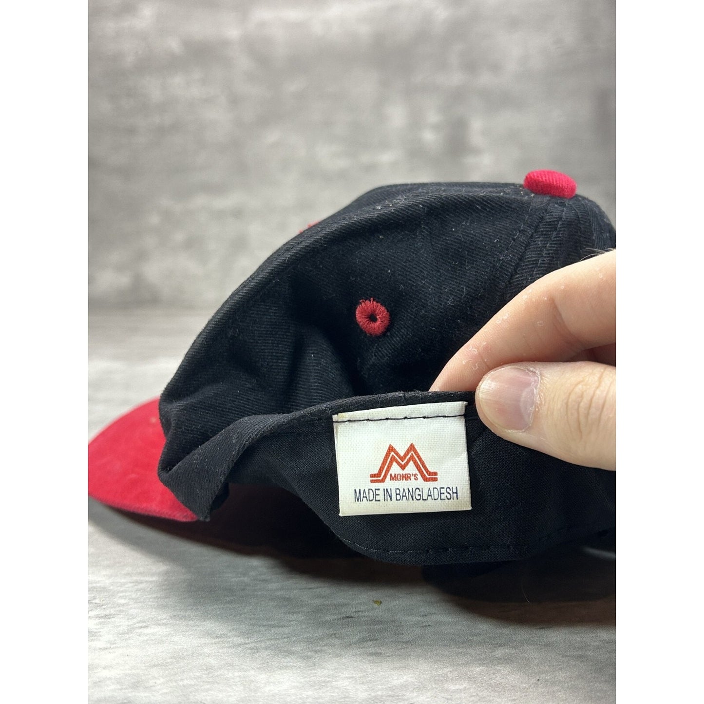 Vintage 90s Lexus Embroidered Logo Two Tone Snapback Hat OSFA Black/Red
