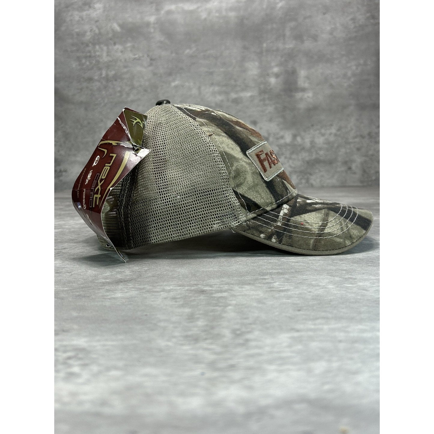 Vintage Fastenal Embroidered Spellout Tree Camo Trucker Snapback Hat OSFA