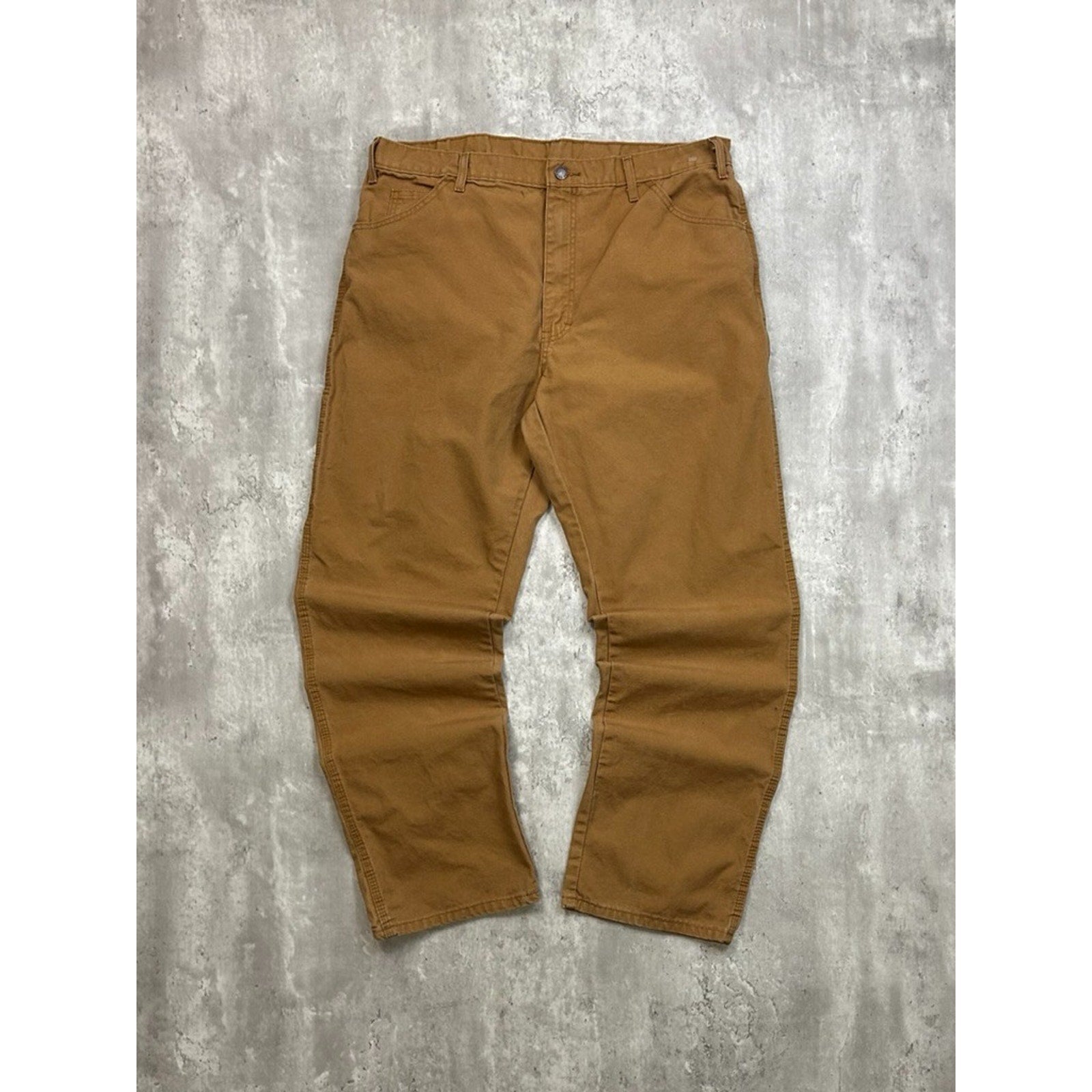 Vintage Dickies Canvas Workwear Beige Carpenter Pants Size 39