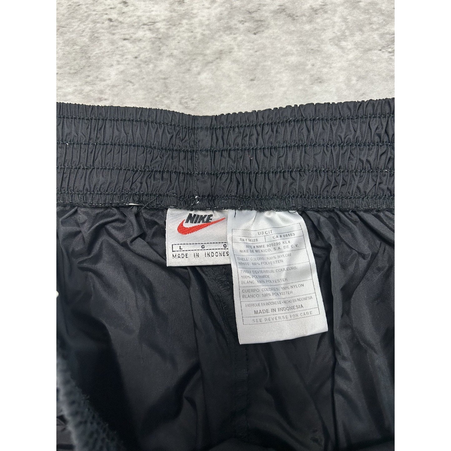 Vintage 90s Nike Embroidered Spellout Nylon Tearaway Track Pants Size Large