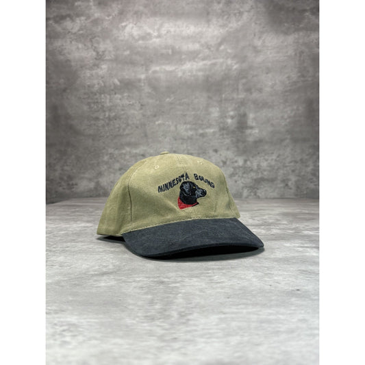 Vintage 90s Minnesota Bound Embroidered Labrador Dog Graphic Strapback Hat OSFA