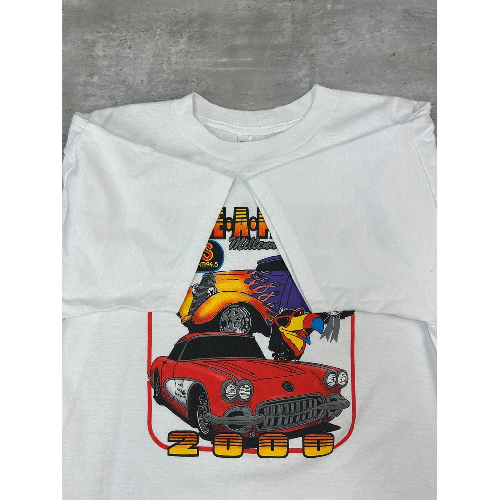 Vintage 2000 Cuise-A-Palooza Muscle Car Graphic T-Shirt Size XL White
