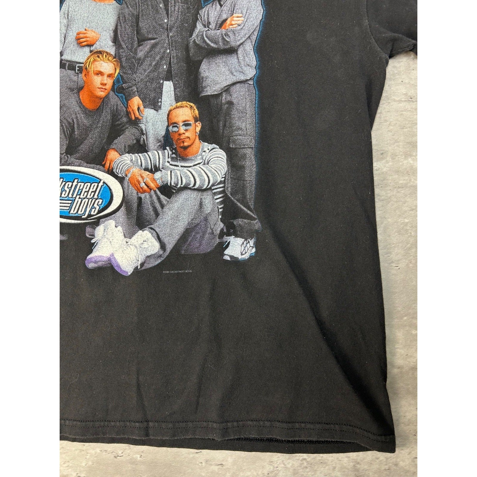 Vintage 1999 Backstreet Boys Pop Music Boy Band Graphic T-Shirt Size Large