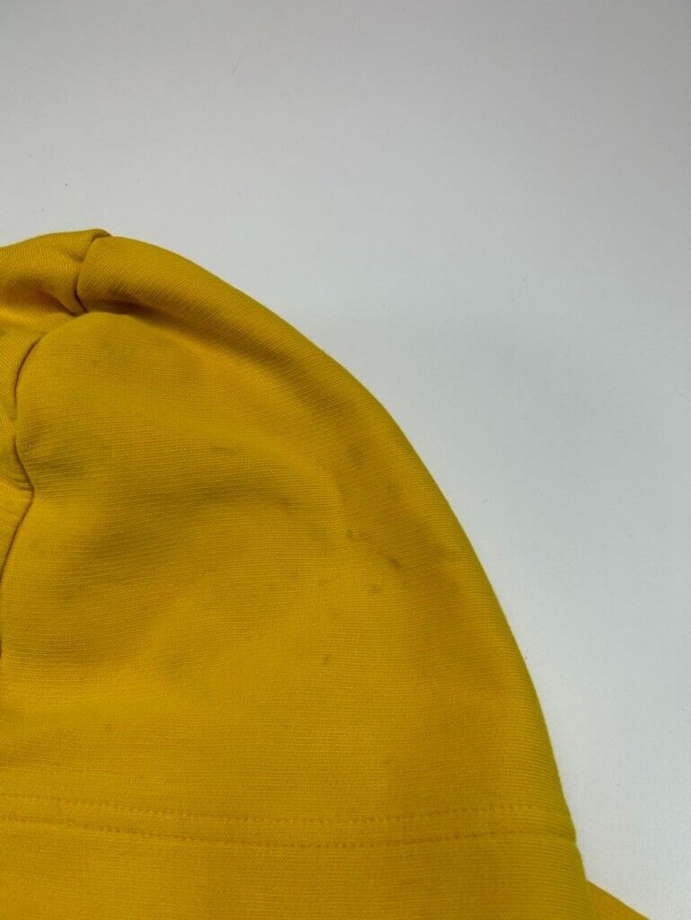 Vintage Y2K Nike Embroidered Mini Swoosh Hooded Sweatshirt Size XL Yellow