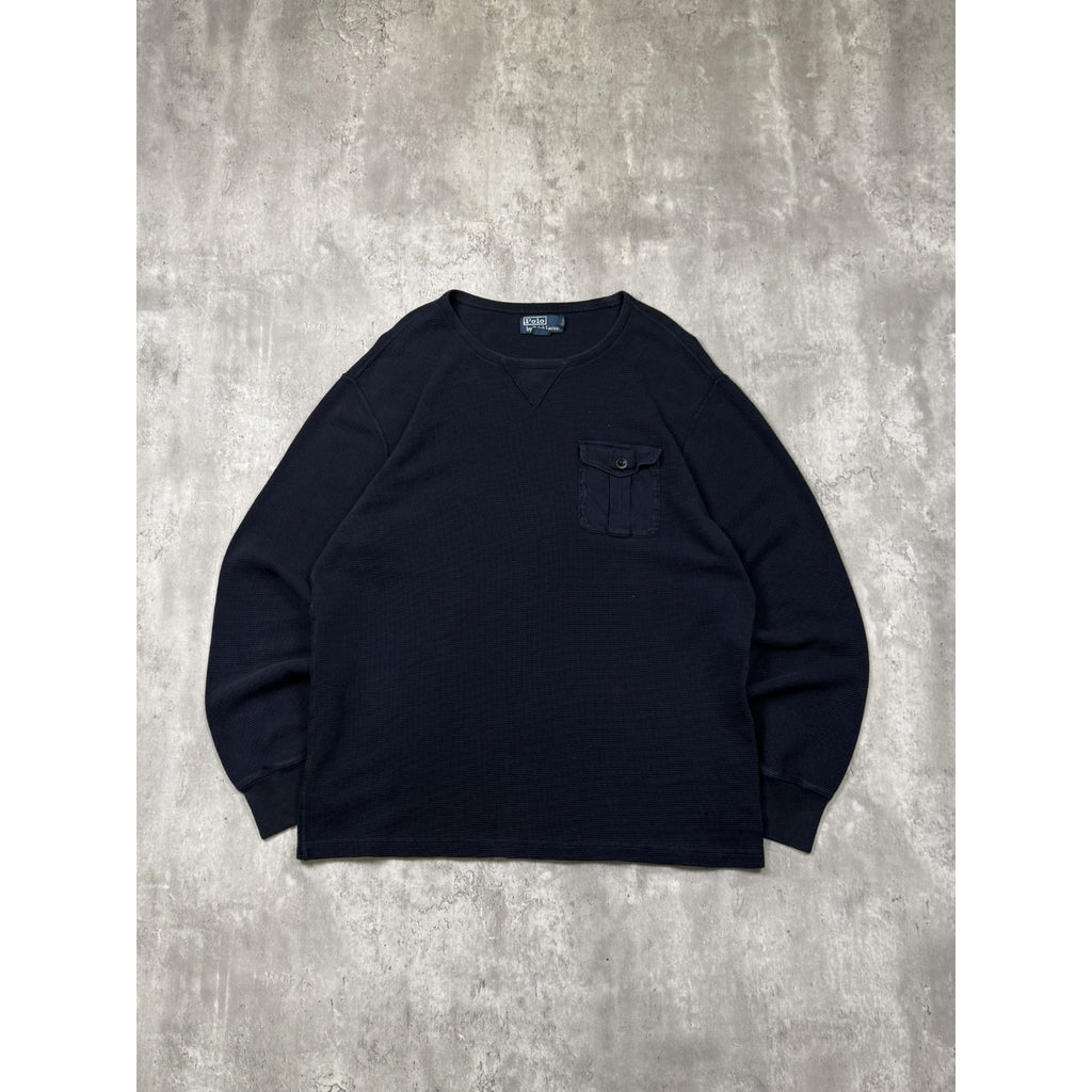 Vintage Polo Ralph Lauren Thermal Chest Pocket Long Sleeve T-Shirt Size XL